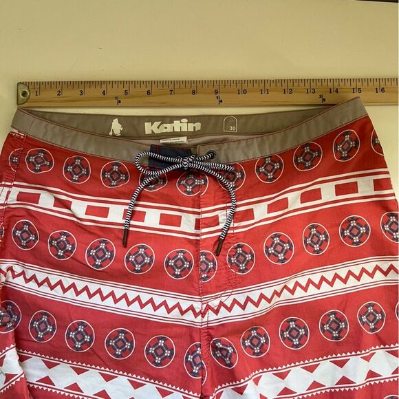 Katin Custom Board Shorts Swim Trunks Swimsuit Aztec Print Size 30 Surf - Picture 6 of 7